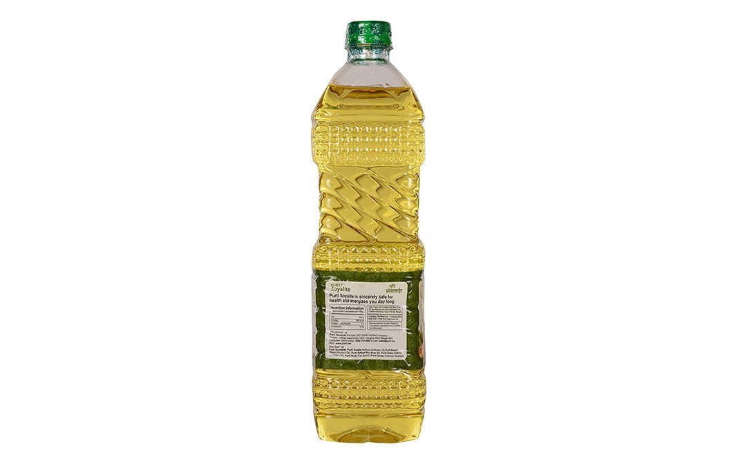 Purti SoyaLite, Refined Soyabean Oil   Bottle  1 litre